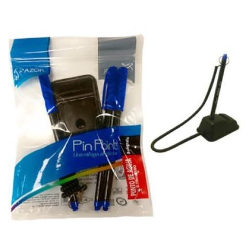 [AZOR_6806AZ] Azor Boligrafo Azor Pin Point Holder Redondo 0.7 mm Color Azul C/3
