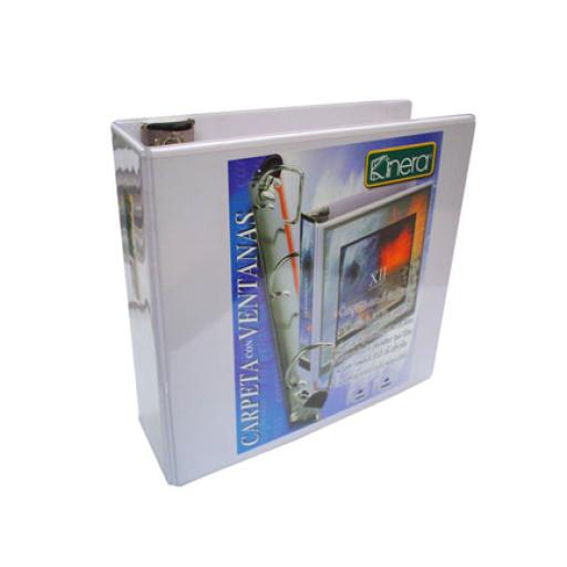[AZOR_9411BL] Azor CARPETA KINERA VINIL ARO "D" 4" BLANCA C/8