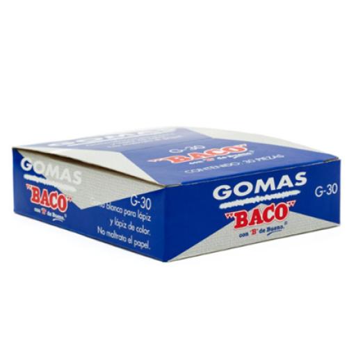 [BACO_GM002] Baco BORRADOR BACO BLANCO P/LAPIZ MEDIANO C/30 BORRADORES