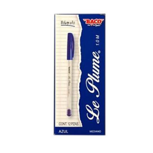 [BACO_BL002] Baco BOLIGRAFO BACO LE PLUME 1.0MM AZUL CAJA C/12