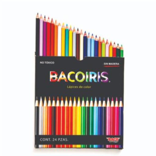 [BACO_LP003] Baco Colores Baco Bacoiris Redondos Colores Surtidos Caja C/24 Pzas