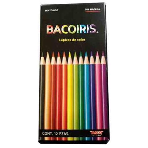 [BACO_LP001] Baco Colores Baco Bacoiris Largos Caja C/12 Pzas