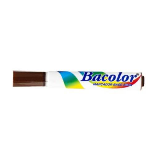 [BACO_MR072] Baco Marcador Bacolor Plegadiza Color Café C/12 Pzas