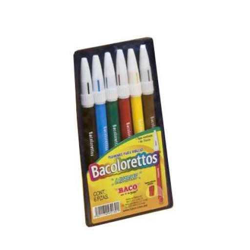 [BACO_MR118] Baco MARCADOR BACOLORETO PLUMIN C/6