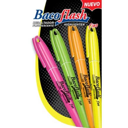 [BACO_MR110] Baco RESALTADOR BACOFLASH DELGADO AMARILLO C/10