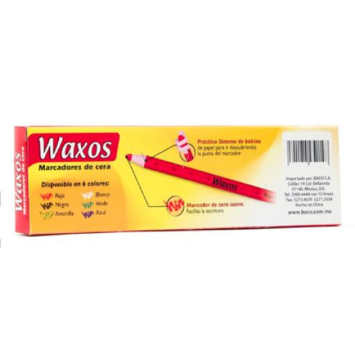 [BACO_MR137] Baco MARCADOR BACO CERA ROJO C/12