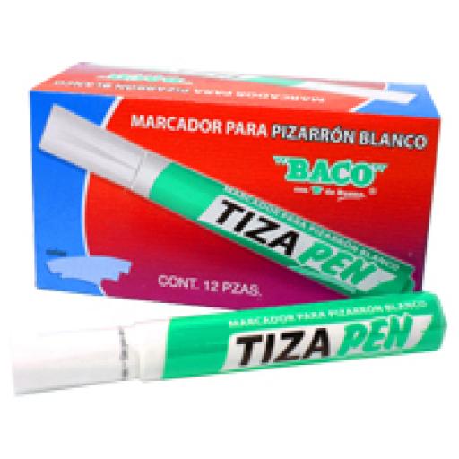 [BACO_TIZAPENPV] Baco MARCADOR BACO TIZAPEN PLASTICO VERDE C/12