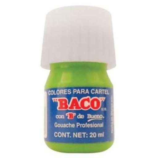 [BACO_PN013] Baco Pintura Baco para Cartel 20ml Color Verde Amarillento C/10 Pzas