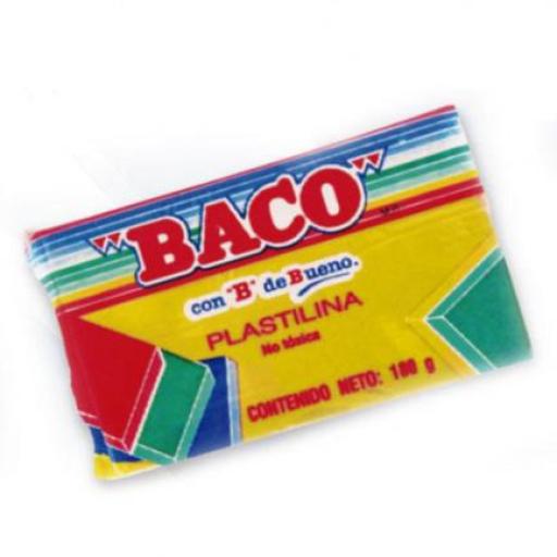 [BACO_PL043] Baco PLASTILINA BACO MARQUETA 180GRS COLOR AMARILLO PASTEL