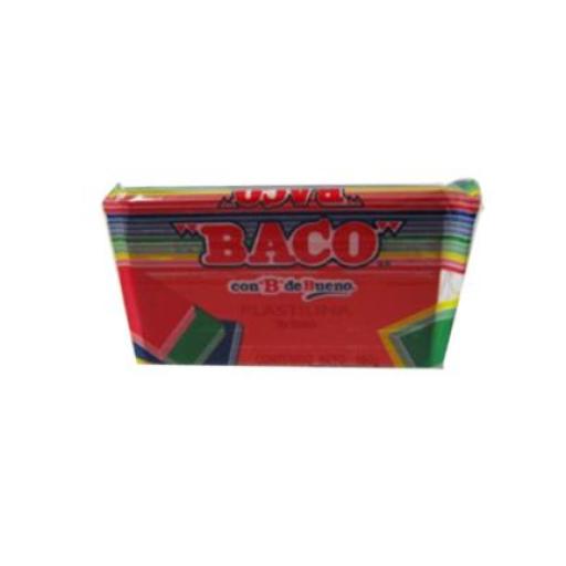 [BACO_PL047] Baco PLASTILINA BACO MARQUETA 180GRS COLOR ROJO CORAL