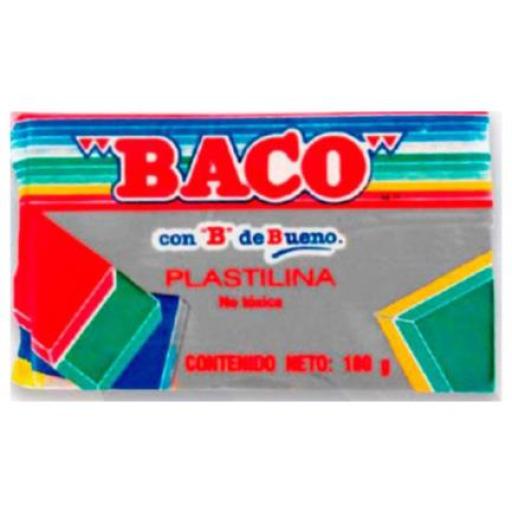 [BACO_PL091] Baco PLASTILINA BACO MARQUETA 180GRS COLOR GRIS OBSCURO