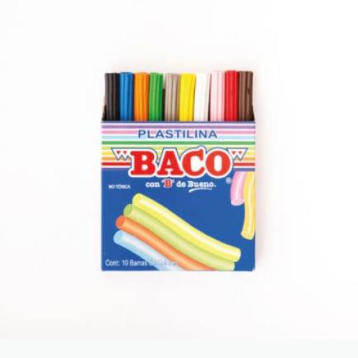 [BACO_PL101] Baco PLASTILINA FLUORECENTE BACO CAJA C/10 BARRITAS