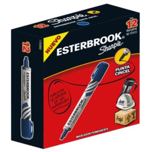 [BEROL_12500119024] Berol MARCADOR BEROL PERMANENTE ESTERBROOK AZUL C/12