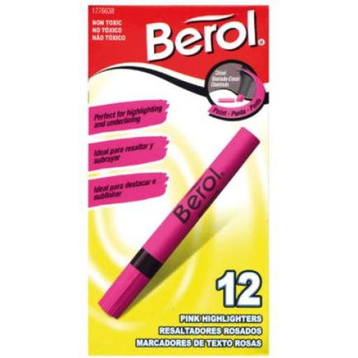 [BEROL_11201212112] Berol RESALTADOR BEROL ROSA PQTE/12