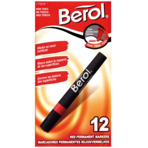 [BEROL_11942] Berol MARCADOR BEROL PERMANENTE ROJO C/12