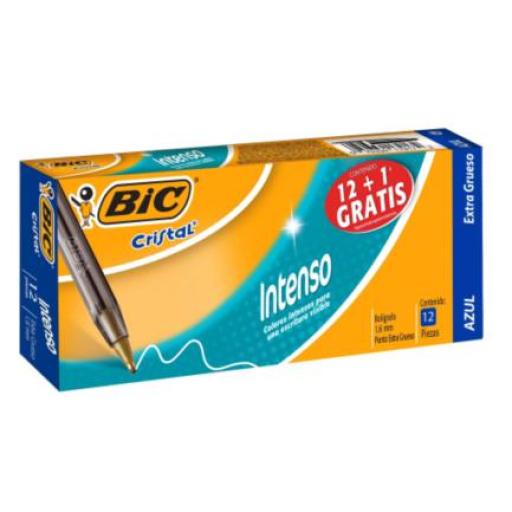 [BIC_CBB-12A] BIC BOLÍGRAFO BIC CRISTAL INTENSO 1.6 MM AZUL C/12PZA