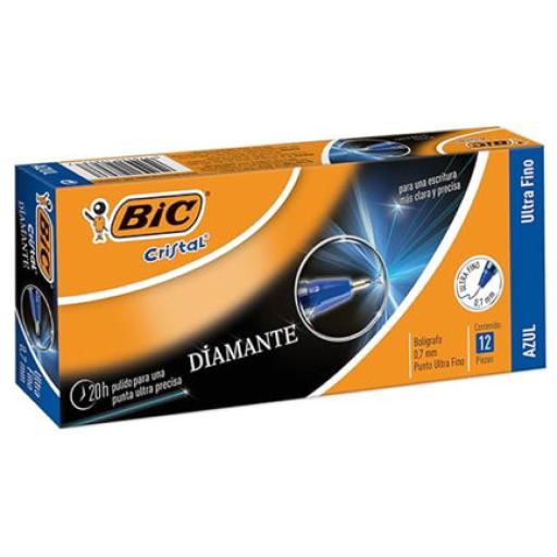 [BIC_CNP-12AZ] BIC BOLIGRAFO BIC CRISTAL PRECISIÓN Y SUAVIDAD 0.7MM AZUL