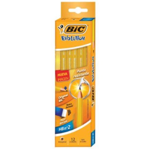 [BIC_930254] BIC LAPIZ BIC EVOLUTION HB2 AMARILLO RESINA C/12