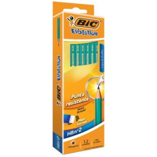 [BIC_944906] BIC Lápiz Bic Evolution Hexagonal Resina C/12 Pzas