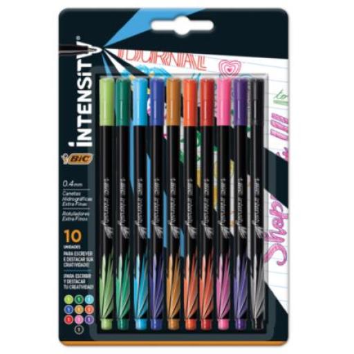 [BIC_971951] BIC Rotulador BIC Intensity Clásico Fino Colores Surtidos C/10 Pzas