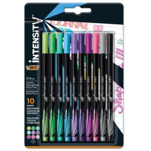 [BIC_972977] BIC Rotulador BIC Intensity Fashion Fino Colores Surtidos C/10 Pzas