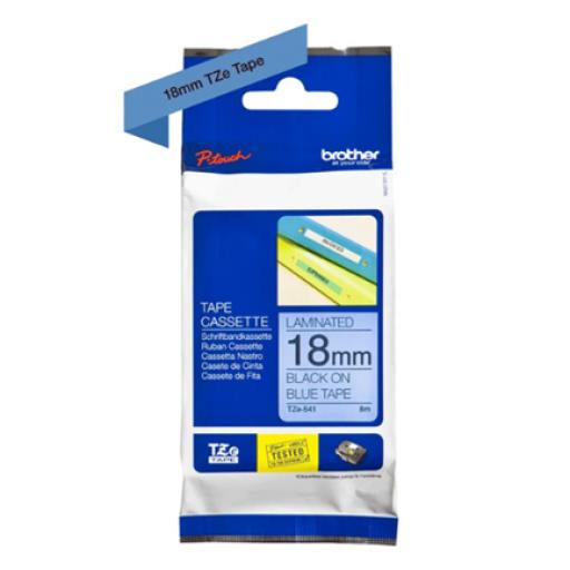 [BROTHER_TZE541] Brother CINTA BROTHER TZ-541 NEGRO/AZUL 18MM
