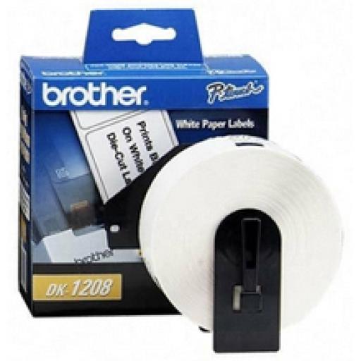 [BROTHER_DK1208] Brother Etiqueta Brother Precortada Blanca 38mmx90.3mm 400 Etiquetas