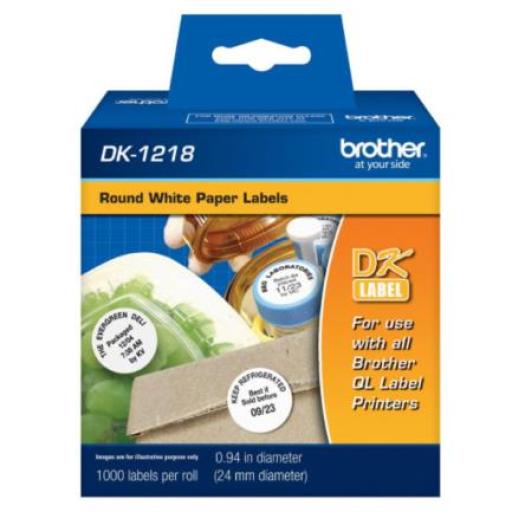 [BROTHER_DK1218] Brother Etiqueta Brother Precortada Blanca 24mm 1000 Etiquetas