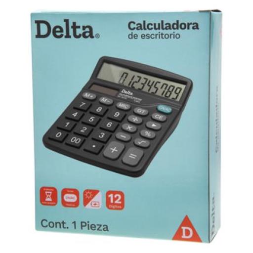 [BARRILITO_7807CDE] Barrilito Calculadora Barrilito Delta Escritorio 12 Dígitos 14.5x12 cm Batería AA