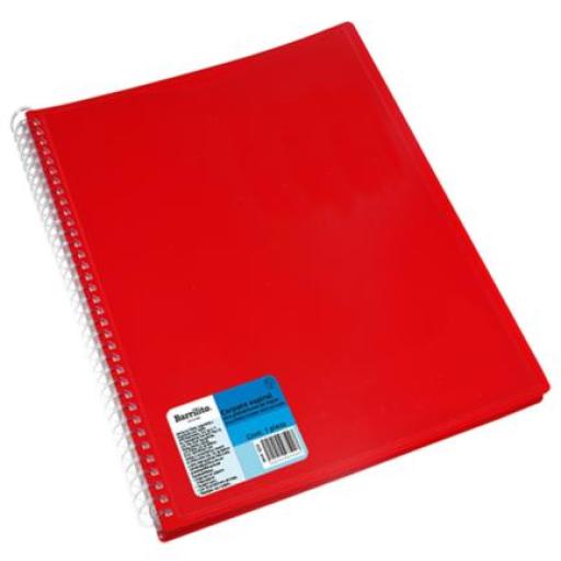 [BARRILITO_Q20] Barrilito Carpeta Barrilito Espiral 20 Protectores Hoja Paquete C/12 Pzas