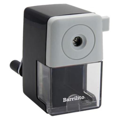 [BARRILITO_856] Barrilito Sacapuntas Semiautomático Barrilito 856 Manual Color Negro