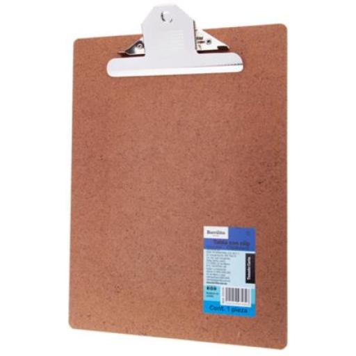 [BARRILITO_22533N] Barrilito Tabla con Clip Barrilito Madera Tamaño Carta