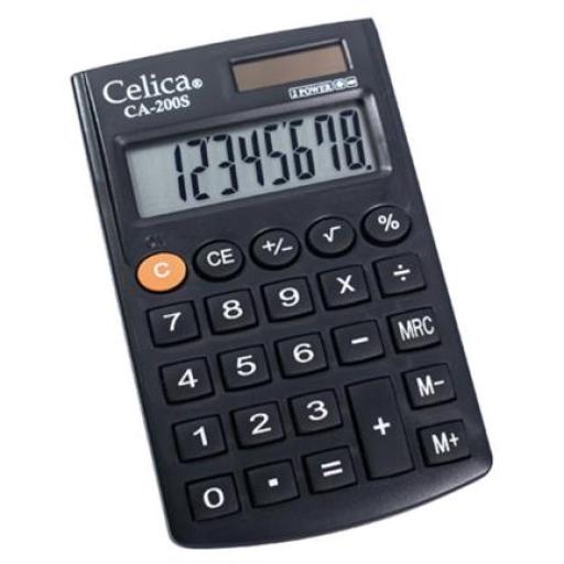 [CELICA_CA-200S] Celica CALCULADORA CELICA BOLSILLO 8 DIGITOS C/CARTERA