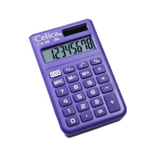 [CELICA_CA-08-PE] Celica CALCULADORA CELICA DE BOLSILLO 8 DIGITOS MORADO