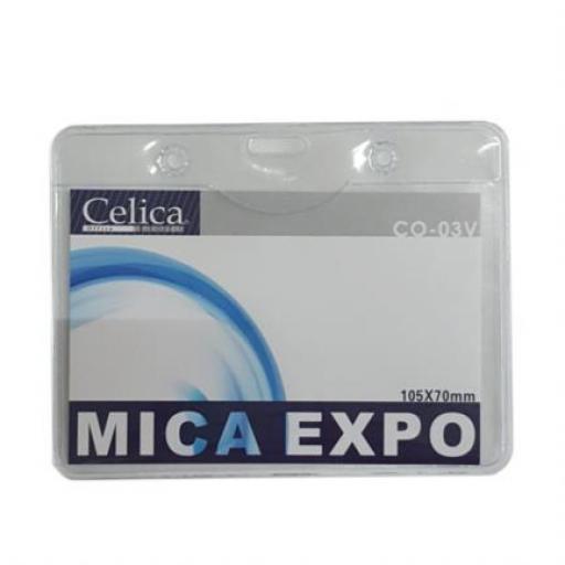 [CELICA_CO-03V] Celica MICA P/GAFETE CELICA HORIZONTAL 105X70MM TRANSP C/10 PIEZAS