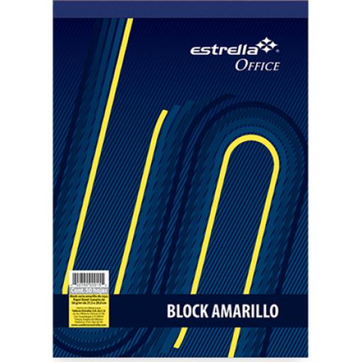 [ESTRELLA_15] Estrella BLOCK ESTRELLA CARTA AMARIILLO RAYA 50 HJS