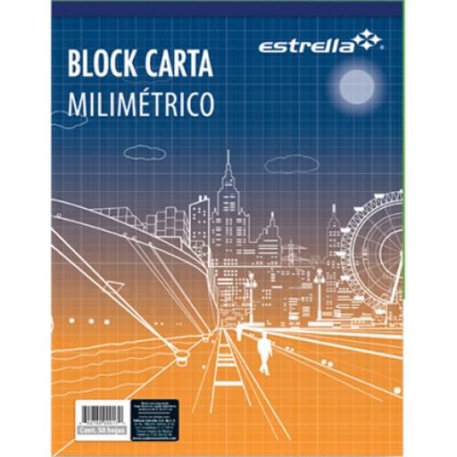 [ESTRELLA_17] Estrella BLOCK ESTRELLA CARTA MILIMETRICO 50 HJS