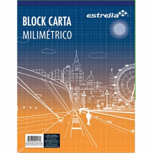 [ESTRELLA_17] Estrella BLOCK ESTRELLA CARTA MILIMETRICO 50 HJS