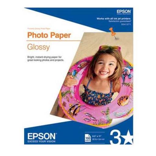[EPSON_S041271] Epson PAPEL EPSON 8.5"X11" CARTA FOTOGRAFICO DPI C/100