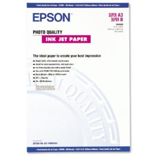 [EPSON_S041069-L] Epson PAPEL EPSON PQ INK JET  SUPER B 100 SH