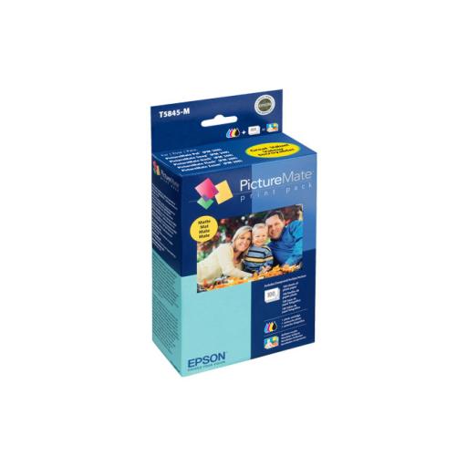 [EPSON_T5845-M] Epson Tinta Epson Picture Mate Print Pack T5845-M 100 Hojas 4 Colores