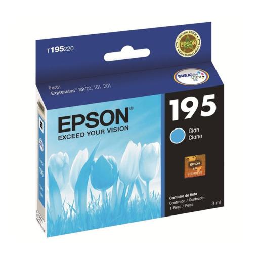 [EPSON_T195220-AL] Epson TINTA EPSON T195 XP-101 201 211 CYAN