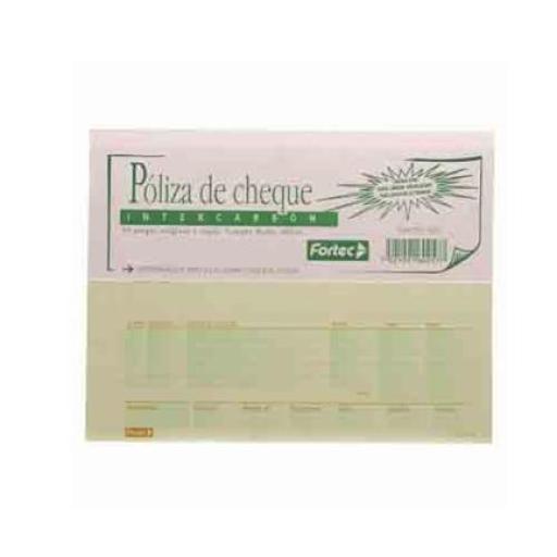 [EUROFORMAS_ER0148] EUROFORMAS  POLIZA DE CHEQUES INTERCARBON  ½ OFICIO 25 JGS