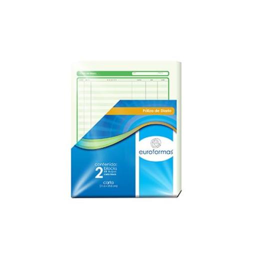 [EUROFORMAS_ER0110] EUROFORMAS  POLIZA DIARIO EUROFORMAS CARTA 50H 2 BLOCKS