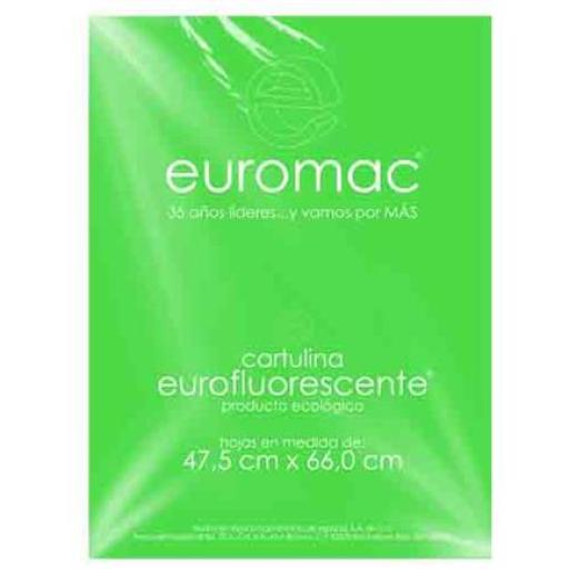 [EUROMAC_EF0038] Euromac CARTULINA EUROMAC FLUORESCENTE VERDE 47.5X66CM C/10