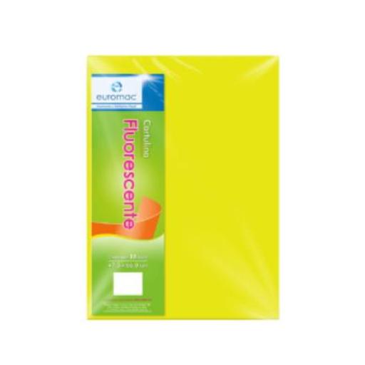[EUROMAC_EF0039] Euromac Cartulina Euromac Eurofluorescente 47.5x66cm Color Amarillo Paquete C/100H