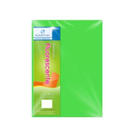 [EUROMAC_EF0046] Euromac Cartulina Euromac Eurofluorescente 47.5x66cm Color Verde Paquete C/100H