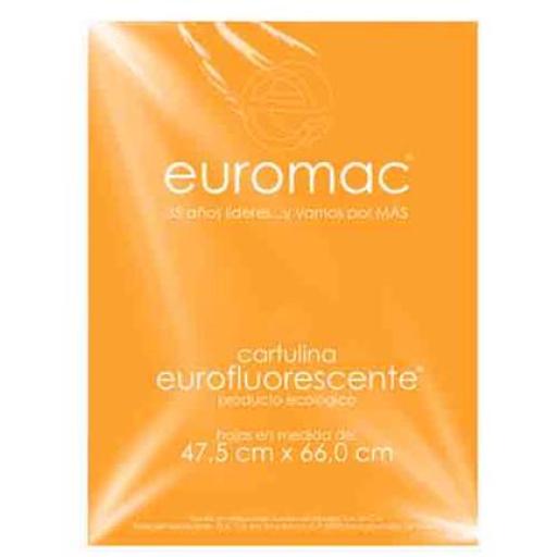 [EUROMAC_EF0035] Euromac CARTULINA EUROMAC FLUORESCENTE PAPAYA 47.5X66CM C/10