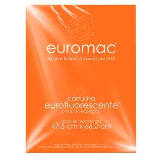 [EUROMAC_EF0034] Euromac CARTULINA EUROMAC FLUORESCENTE NARANJA 47.5X66CM C/10