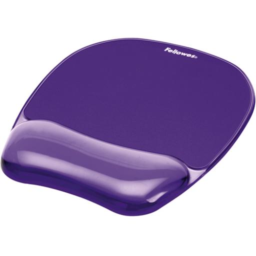 [FELLOWES_91441] Fellowes Mouse Pad Fellowes con Reposa Muñecas Violeta de Gel Crystal